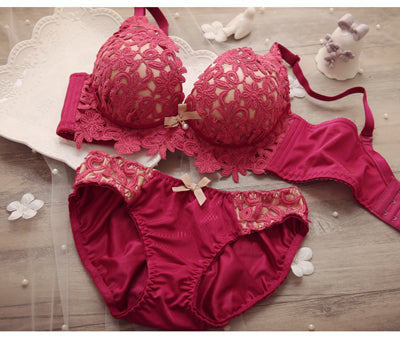 Garden of Sin Floral Bra Set