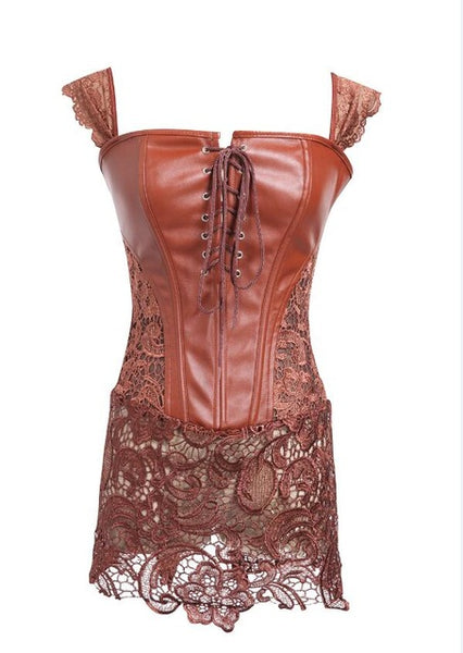 Femme Fatale Faux Leather Corset